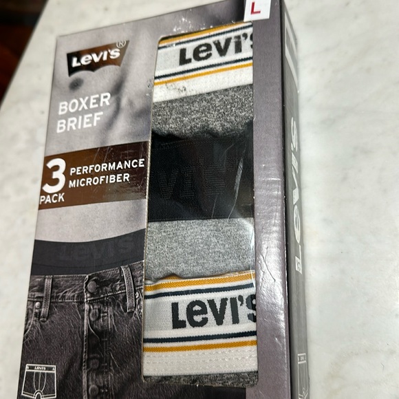 Levi's Other - Levi’s 3-PK Microfiber Performance Boxer Briefs LG NWT